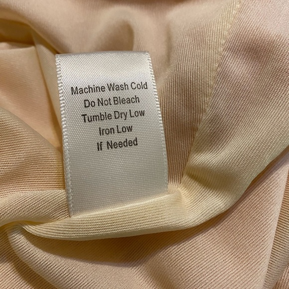 PERCH by Blu Pepper Women’s Midi Dress Peach Cream 35" Criss Cross Back Size 1X - Picture 10 of 10
